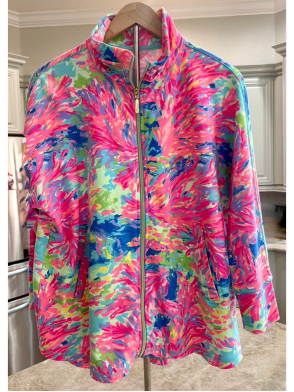 Lilly Pulitzer Dee Dee Swing or Leona jacket Pink Blue l Full Zip Sweatshirt